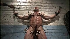 Muscular hunk punished hard through BDSM Thumb