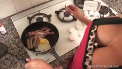 Stepmom fucks stepson after breakfast Thumb