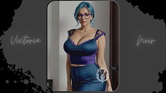 AI: Vibrant blue hair and dark glasses DOMINATRIX - Part 16 - Waifu Models #003 Thumb