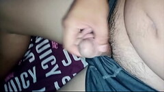 Handjob my cute hairy cock Thumb