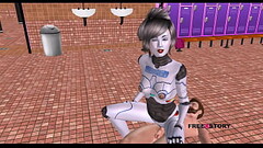 An Animated 3D Cartoon Porn Video - A Sexbot Robot Girl Giving Sexy poses then Riding a mans dick in Thumb