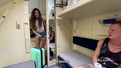 A cute girl from the station turned out to be a neighbor on the train and we fucked her together Thumb