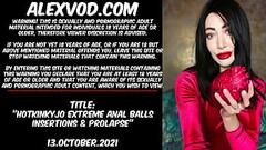 Hotkinkyjo extreme anal balls insertions &amp_ prolapse Thumb