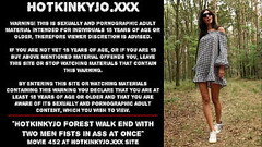 Hotkinkyjo forest walk end with two men fists in ass at once Thumb